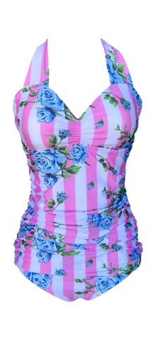 Carousel Roses Striped One Piece