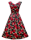 Vintage Night Rose Dress (Calista)