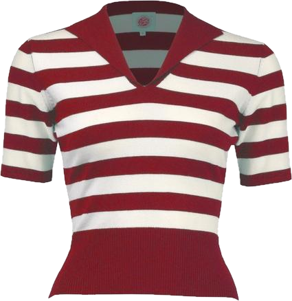 Retro Red Striped Sweater