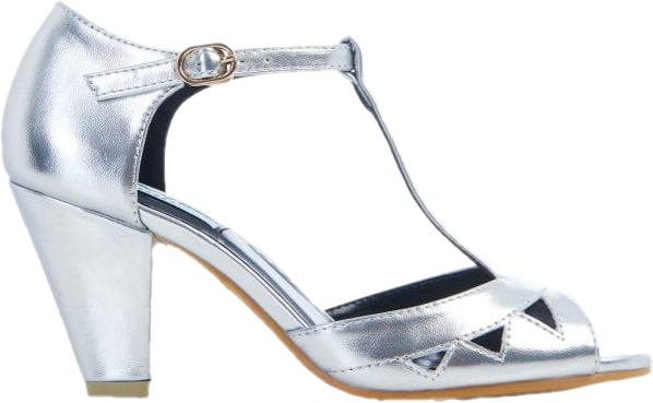 Veronica Metallic Heel- Silver