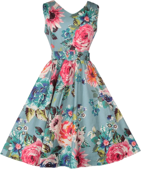 Petal Blue Floral Dress