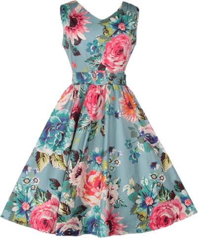 Petal Blue Floral Dress